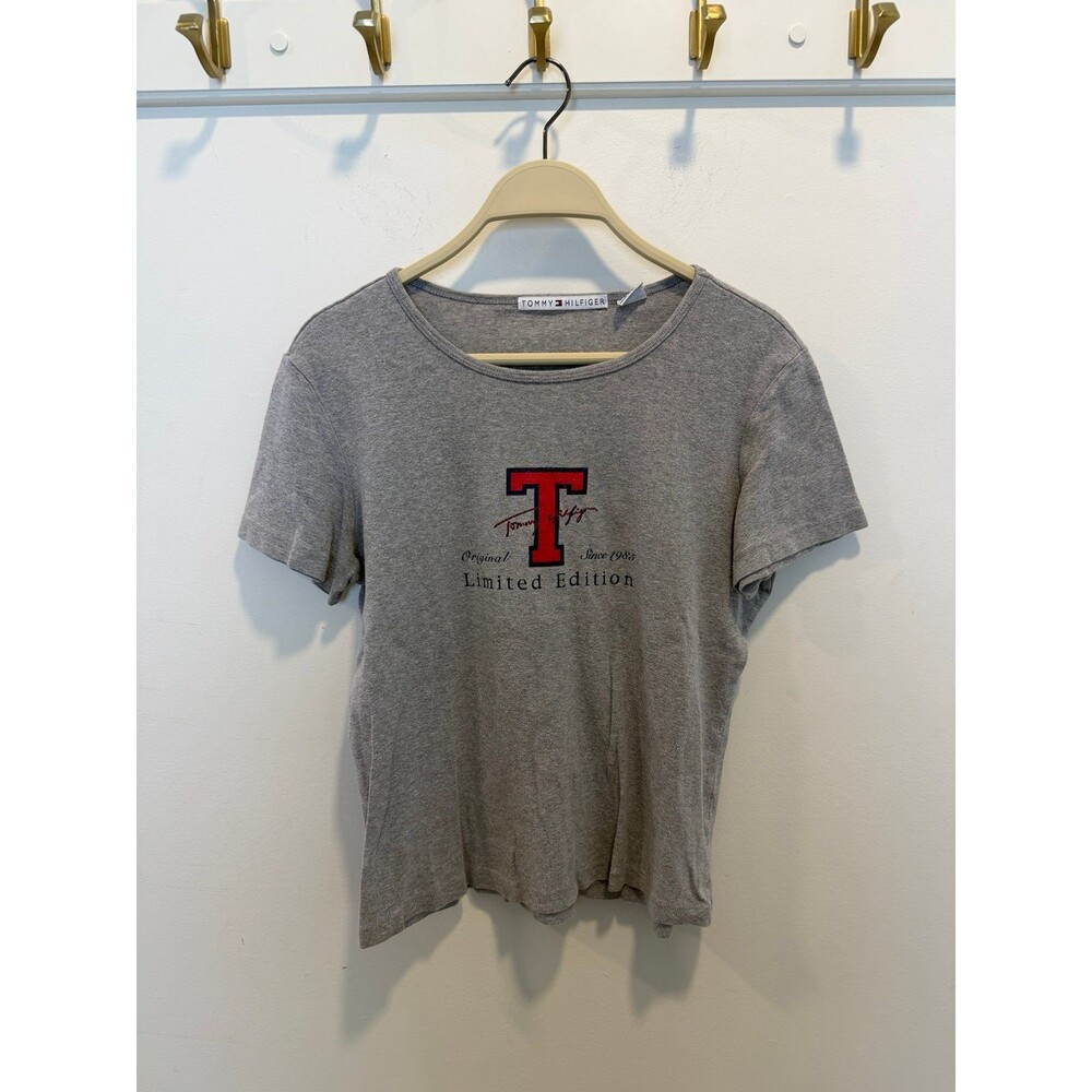 Vintage Tommy Hilfiger Limited Edition Embroidered Logo T-Shirt Y2K